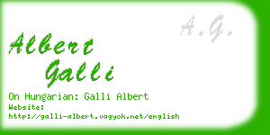 albert galli business card